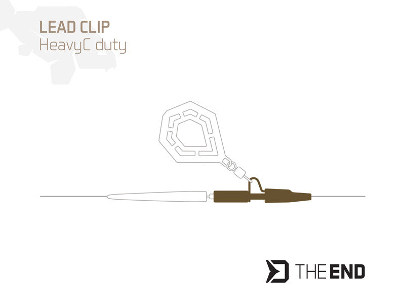 Lead clip Delphin HeavyC duty TheEND / 10 pcs