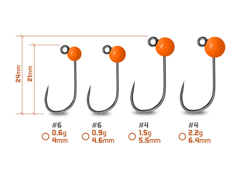 Volframa džiggalva Delphin T-AREA BL / 5 gab - fluo orange
