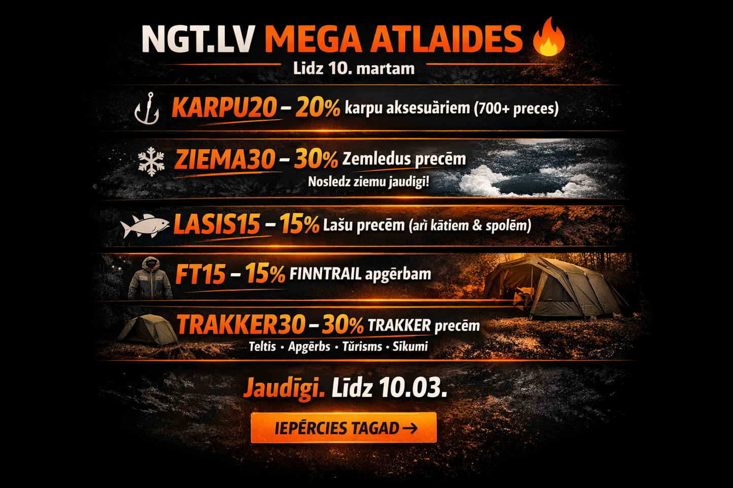 ATLAIŽU KODI Šonedēļ