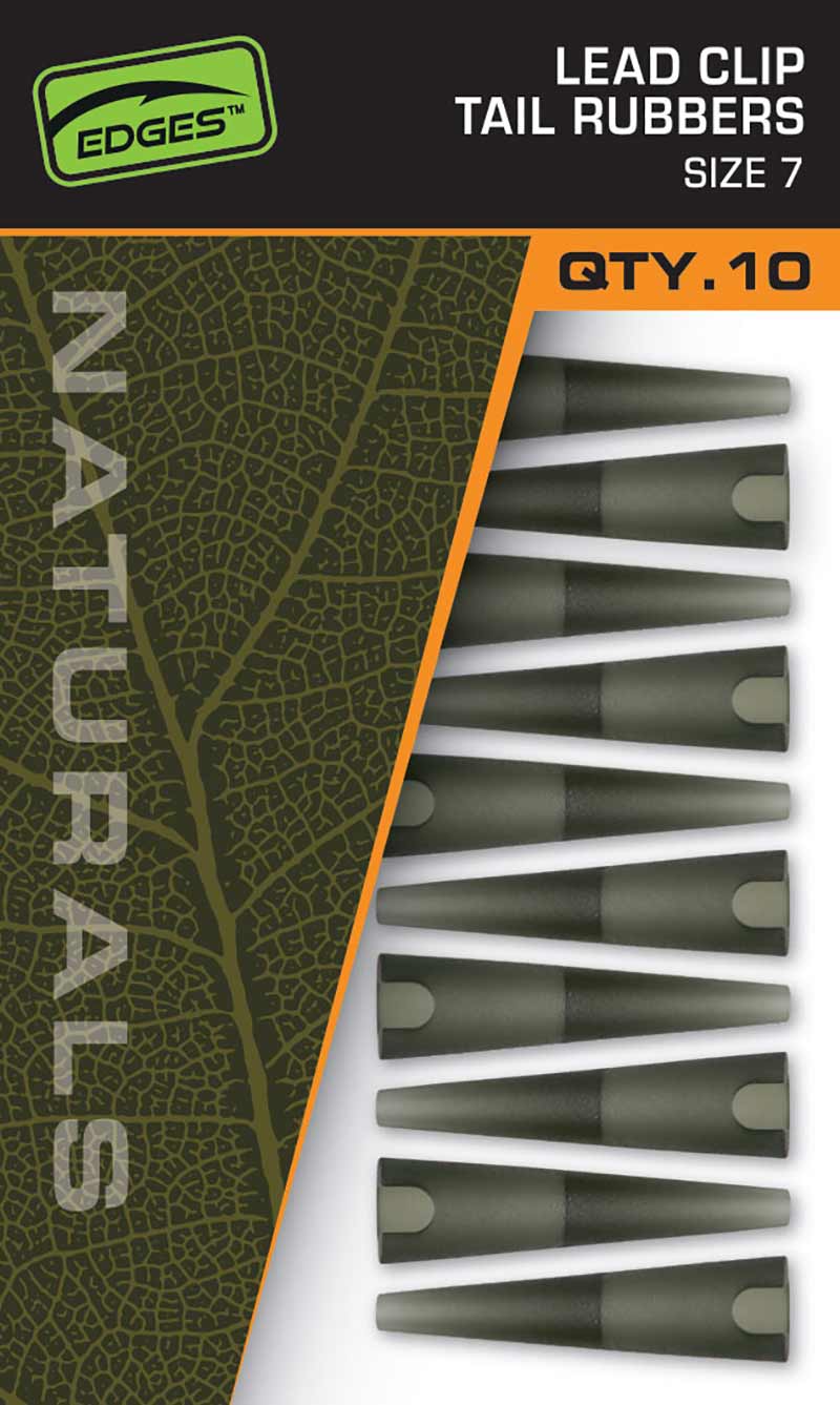 Konusi svina klipšiem Fox EDGES™ Naturals Lead Clip Tail Rubbers Size 7