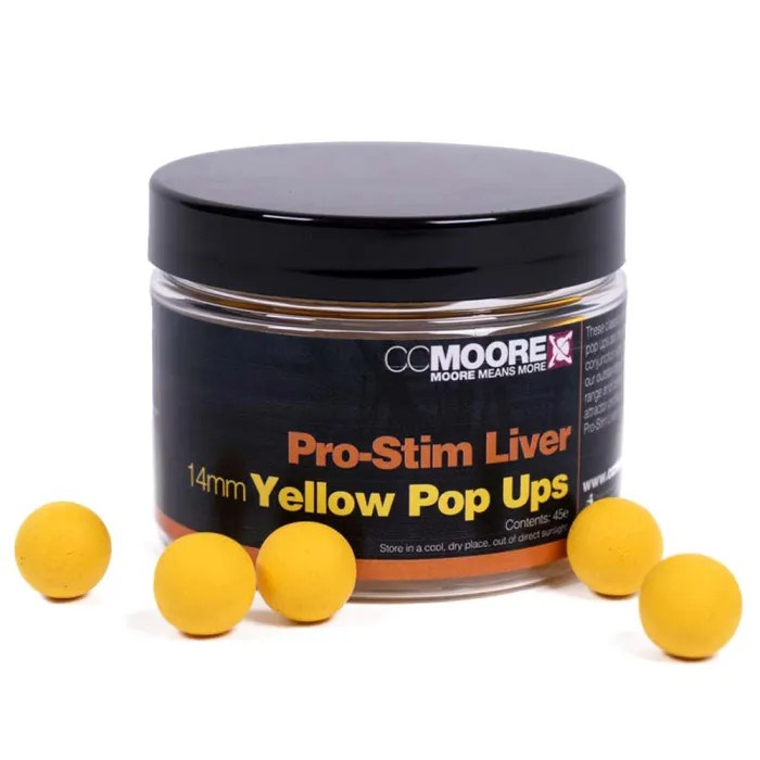 CC Moore Pop Up Pro-Stim Liver Yellow Pop Ups 14 mm Produkts