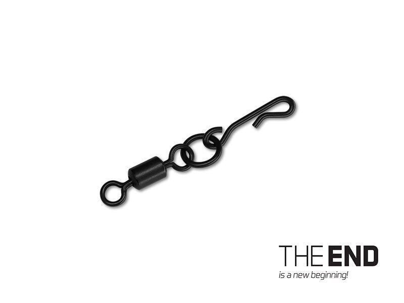 Delphin griezeklis THE END Q-Cast 10 pcs / Rolling swivel with a ring and a Q-shaped snap Delphin THE END Q-Cast / 10 pcs