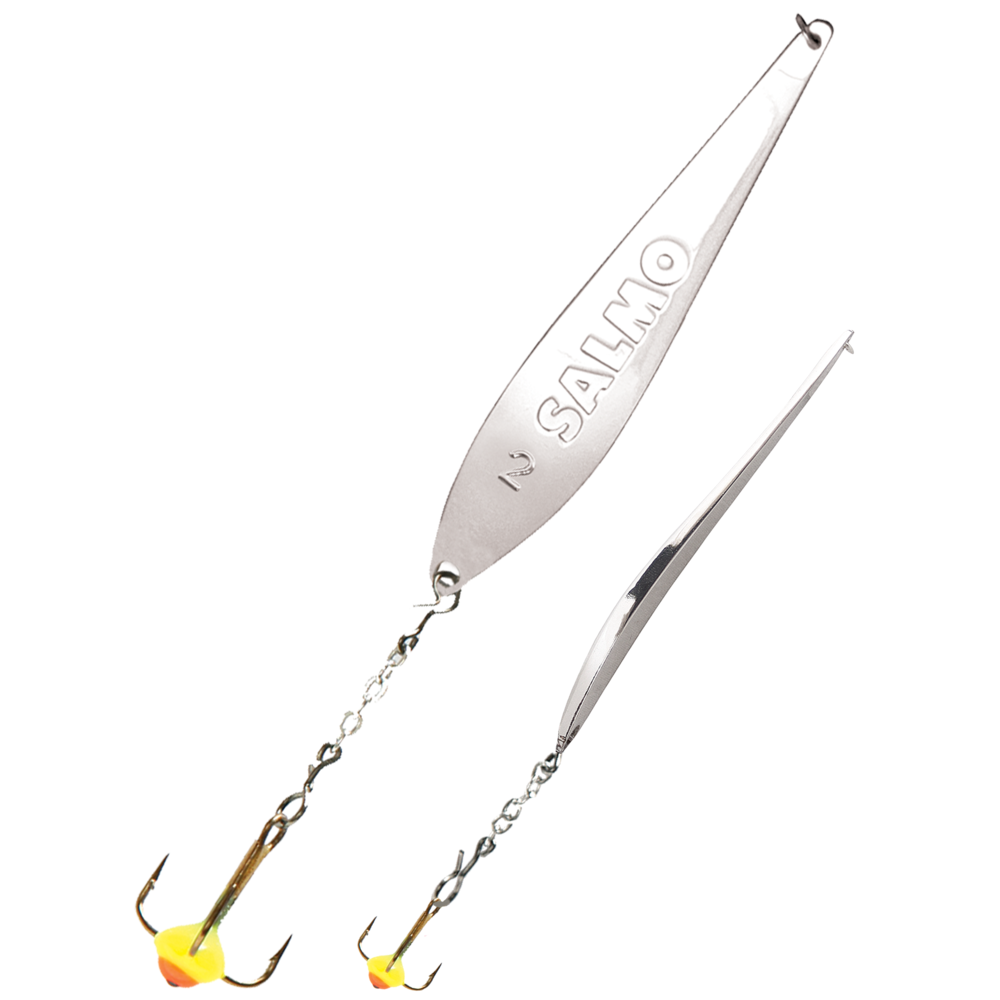 Lucky John "S-2-Z" vertical jig with treble hook and chain