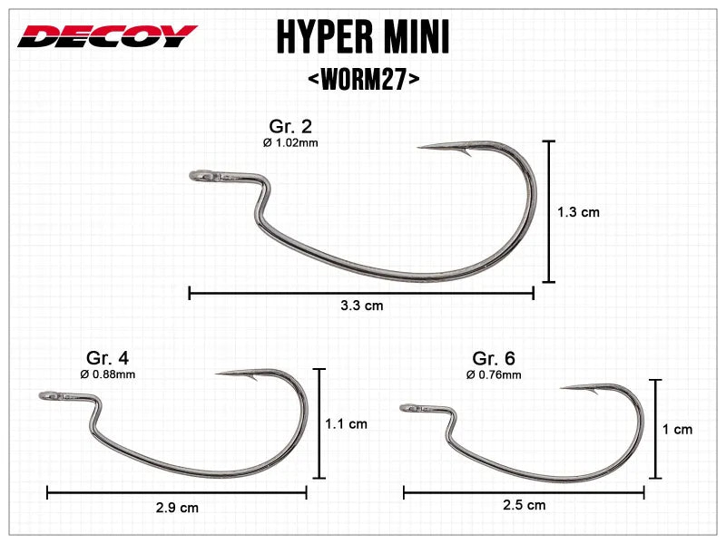 Hooks Decoy Hyper Mini Worm27