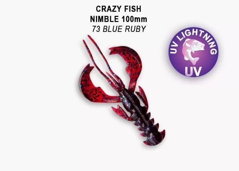 Silikona Mānekļi Crazy Fish Nimble 4" , 100 mm
