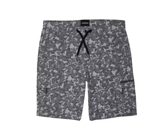 Shimano Wear Cargo Shorts Grey Camo