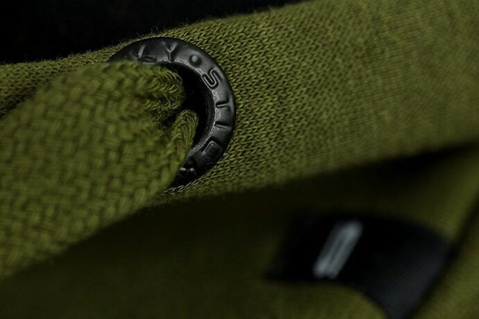 STICKY DARK GREEN PULLOVER HOOD, Zaļa kapučjaka