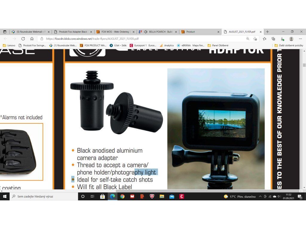 FOX Black Label QR Camera Adapter, Kameras adapteris