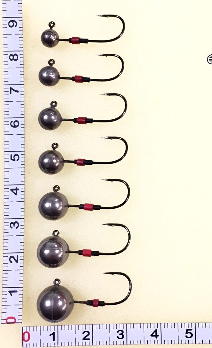 FISH ON Volframa džiggalva jig head ar MEITO #4 āķi 1.3gr - 10.6gr