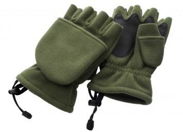 Trakker polar foldback fleece gloves, Siltie flīsa cimdi, atlokāmi