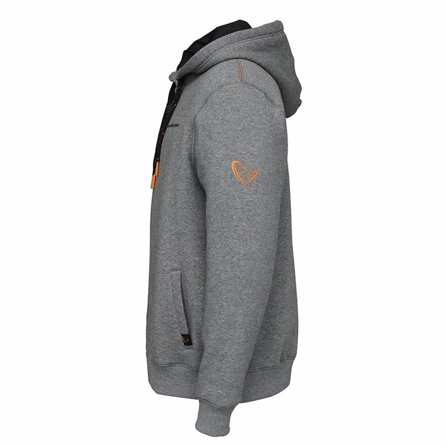 SAVAGE GEAR CLASSIC ZIP HOODIE GREY, Pelēka kapučjaka ar rāvējslēdzēju