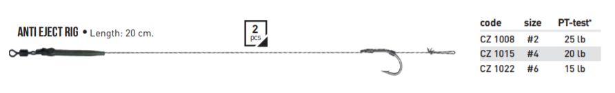 CZ Anti Eject Rig Karpu gatavās pavadiņas 2gab