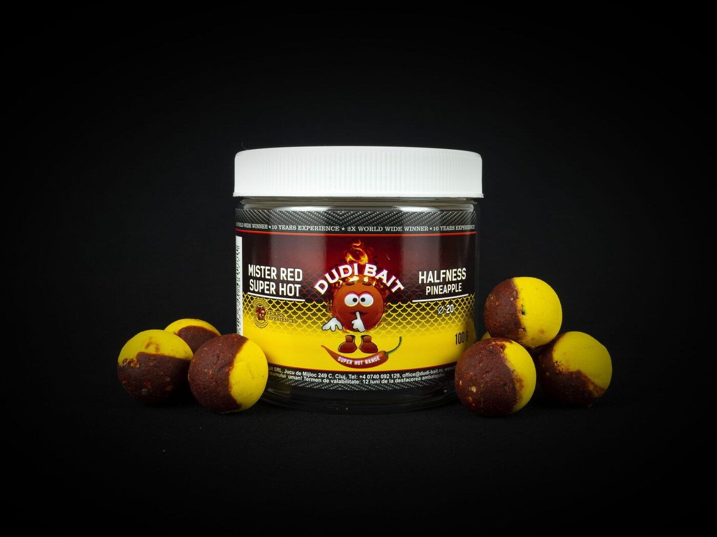 Boilas Dudi Bait "Mister Red Super Hot" HALFNESS Pinneaple / Ananass