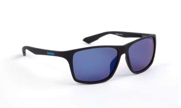 Saulesbrilles Shimano Eyewear Matte Black & Blue Mirror