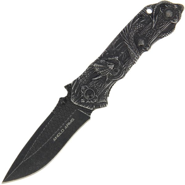 Anglo Arms Dragon lock knife, saliekamais nazis ar pūķa 3D emblēmu