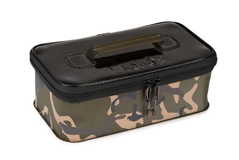 FOX AQUOS CAMO RIG BOX AND TACKLE BAG , Ūdensizturīga pavadu un sīkumu kaste