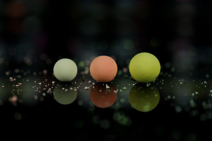 STICKY MULBZ PASTEL POP UPS, Pasteļkrāsu Plūškoka peldošās boilas jeb pop up - 12,14,16mm