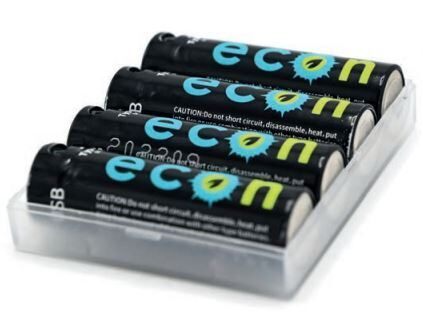 ECON BATTERIES, Lādējamas un jaudīgas AA baterijas - 4gab