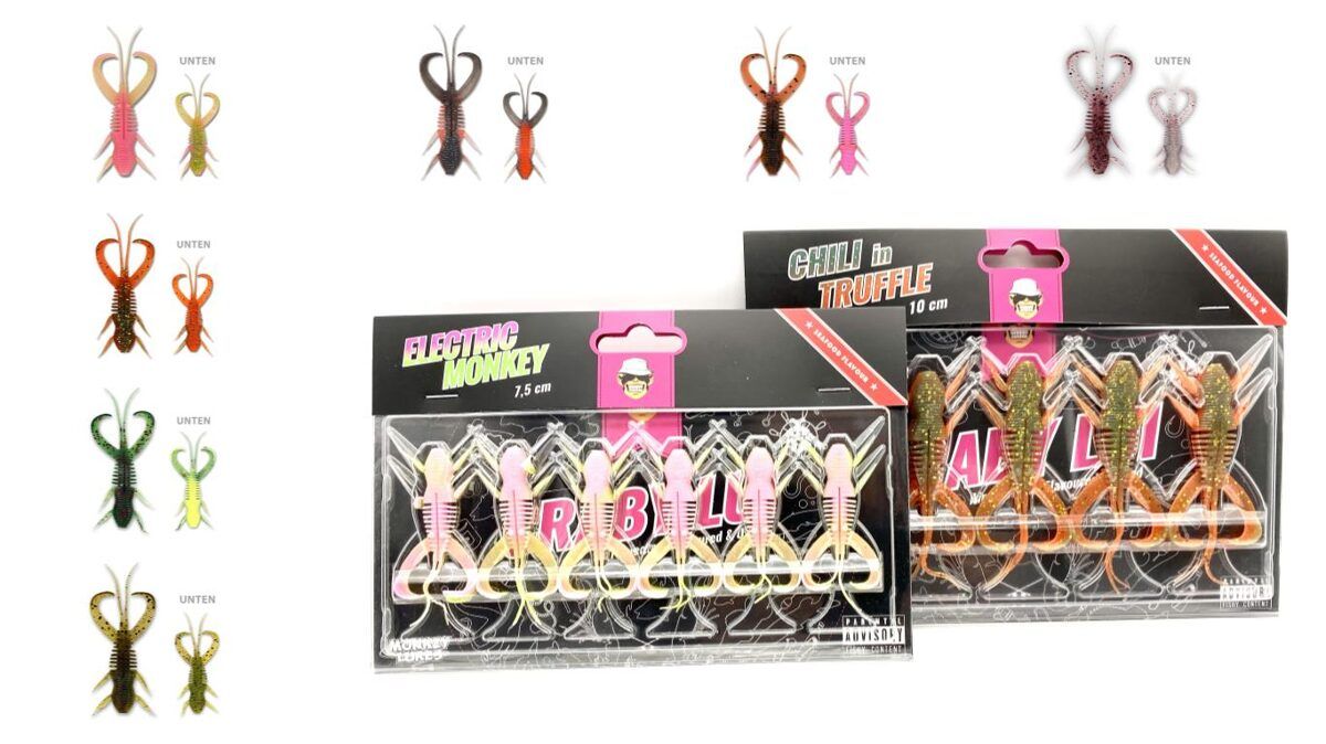 Monkey Lures Craby Lui 7,5cm , Gumijas mānekļi - krabji - 6gab