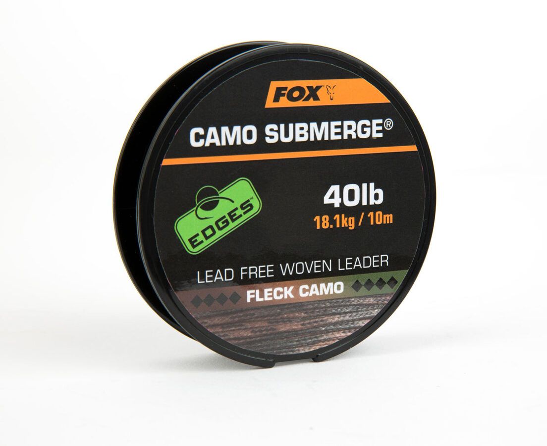 FOX EDGES SUBMERGE CAMO LEADER, Bezsvina Camo krāsas leadcore 30lb/40lb/50lb