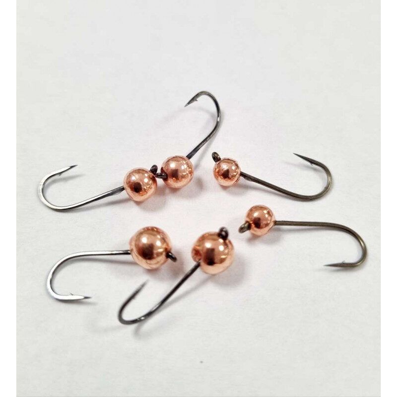 FISH ON Tungsten Nano Jig Copper 5pcs. hook size #12 / volframa džiggalvas nano ēsmai vara krāsā