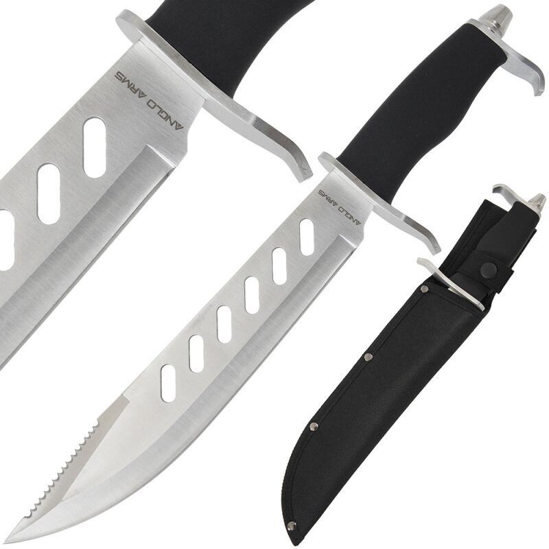 Nerūsējoša tērauda Medību nazis ar gumijas rokturi, 15" Knife with Rubber Handle