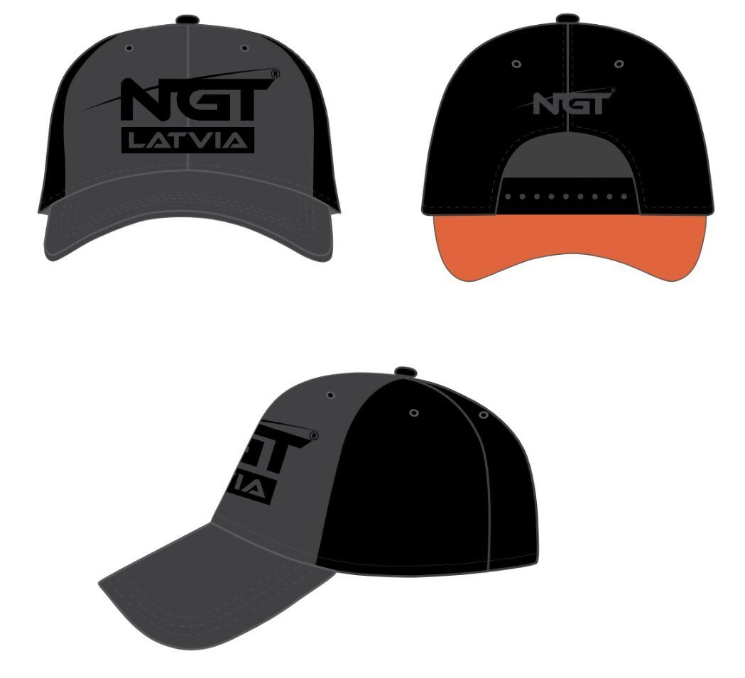 NGT Latvia cepure ar tīkliņu un logo bērniem / Zaļā krāsa