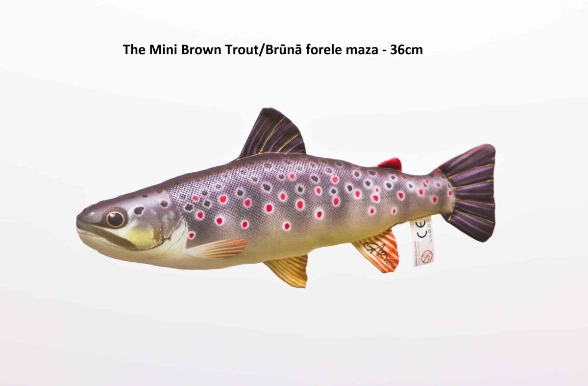 Spilvens brūnā forele maza 36cm / Brown Trout mini pillow 36cm