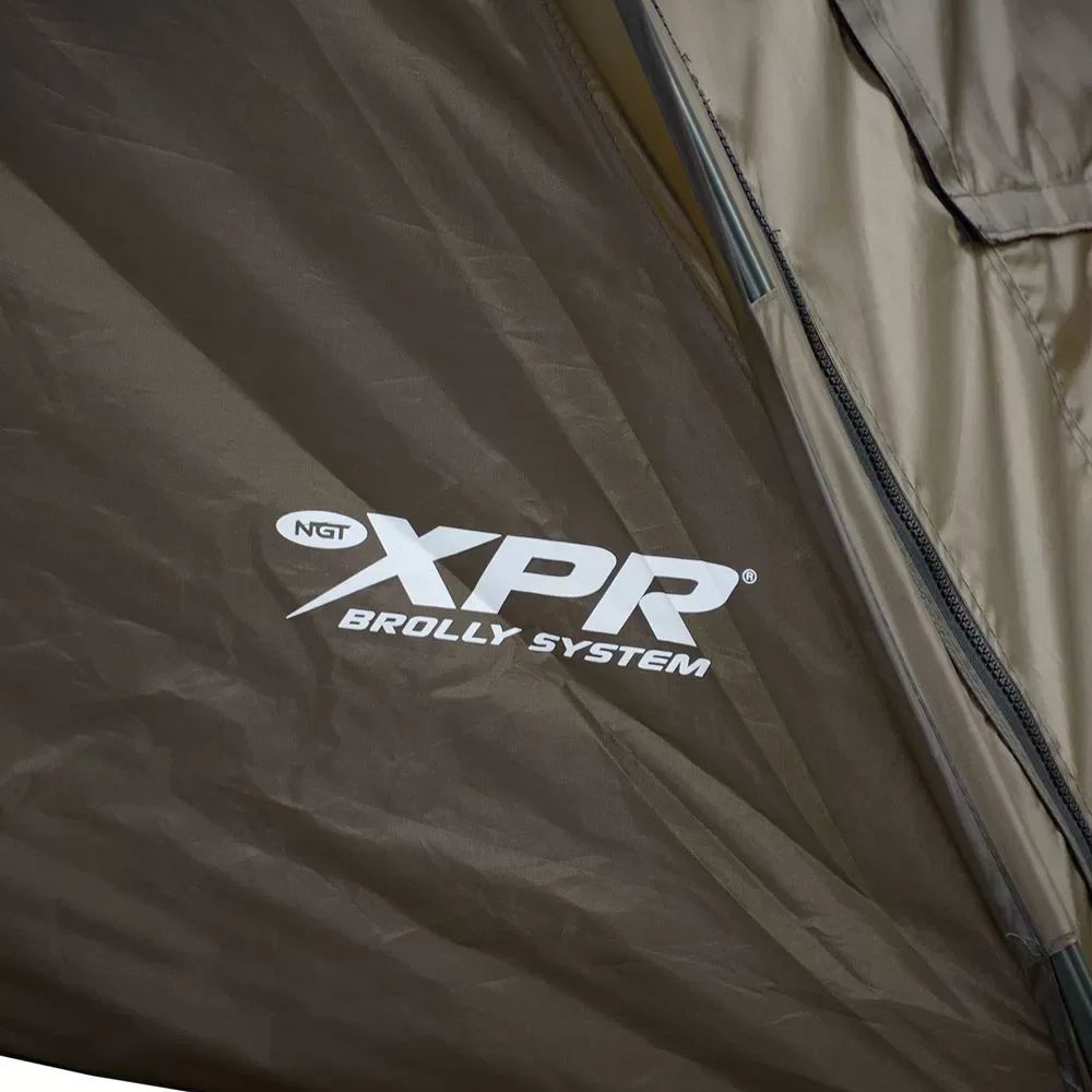 NGT XPR Shelter - Brolly system with Zip on Front, Lietussarga tipa telts ar rāvējslēdzēju priekšu