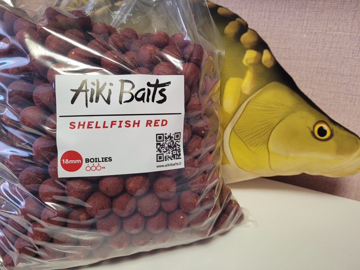 AIKI Shellfish Red Boilie, Vēžveidīgo un robin red boilas 18mm , 23mm 1kg