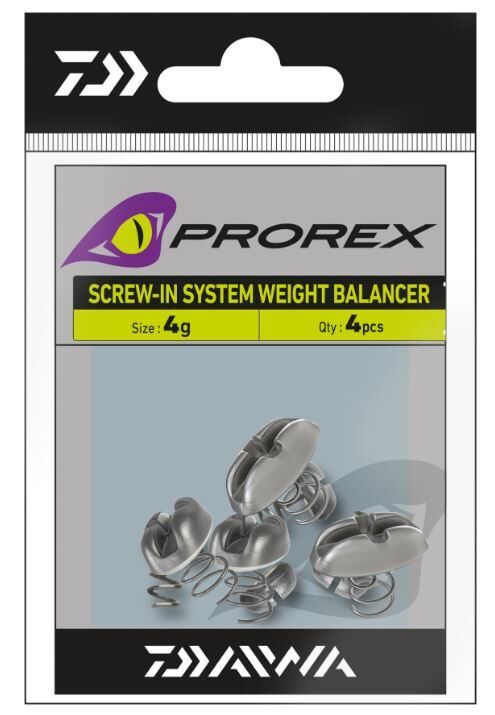 DAIWA Prorex Screw-In Weight Balancer 4-12gr , Ieskrūvējams mānekļa balansa atsvars