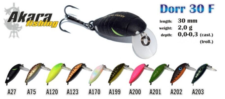 Vobleris AKARA «Dorr» 30 F 2 g, 30 mm
