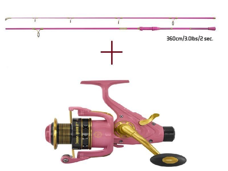 Rozā komplekts Rozā komplekts Delphin QUEEN Candy 360cm/3.0lbs + Delphin QUEEN 6T