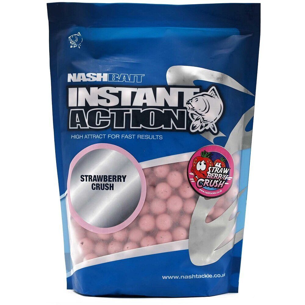 NASH Strawberry Crush Boilies - Zemeņu Boilas - 15mm 5kg