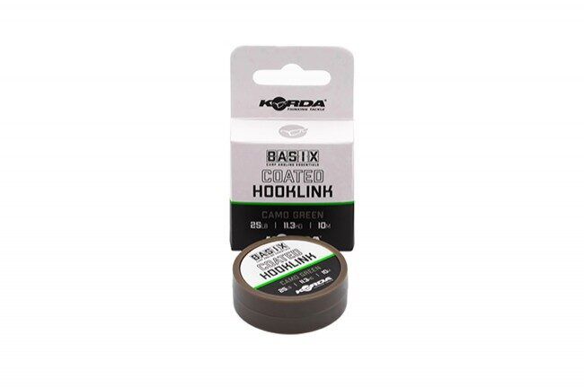 KORDA Basix Coated Hooklink, pavadmateriāls ar pārklājumu / 10m