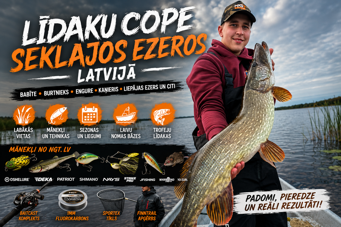 Līdaku cope seklajos Latvijas ezeros – pilnais ceļvedis