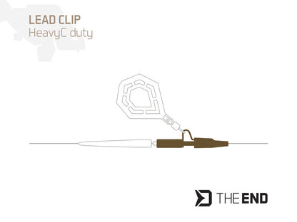 Lead clip Delphin HeavyC duty TheEND / 10 pcs