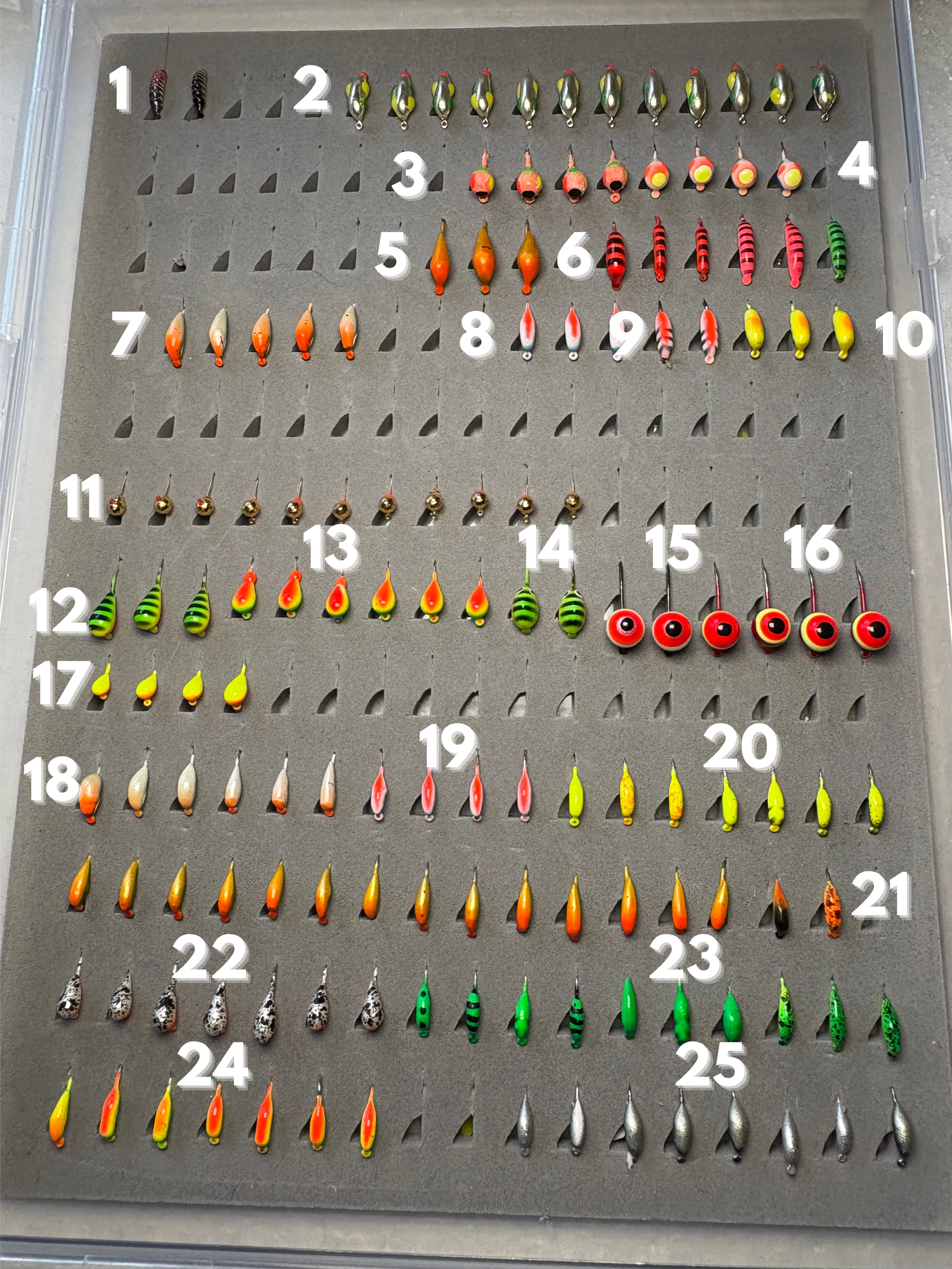 Tungsten mormyshka "ASSORTED" several types