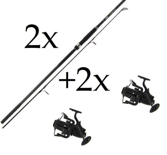 2+2 Profiler Carp 3,6m + Big Pit 9000 10 gultņu spole