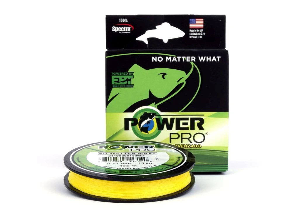 Aukla PowerPro Braided Line 150m Hi-Vis Yellow