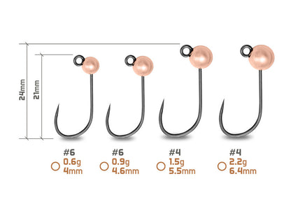 Volframa džiggalva Delphin T-AREA BL / 5 gab - copper