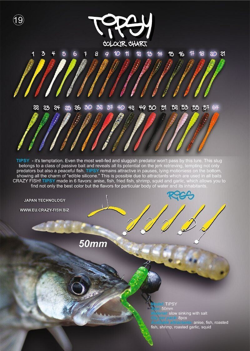 Silikona māneklis Crazy Fish TIPSY 50mm