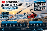 Komplekts butēm Siweida Range Tele Surf 4,2m 100-300g + Mistrall Sea Baster