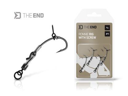 Sistēma Delphin THE END Ronnie Rig with a bait screw /4 pcs
