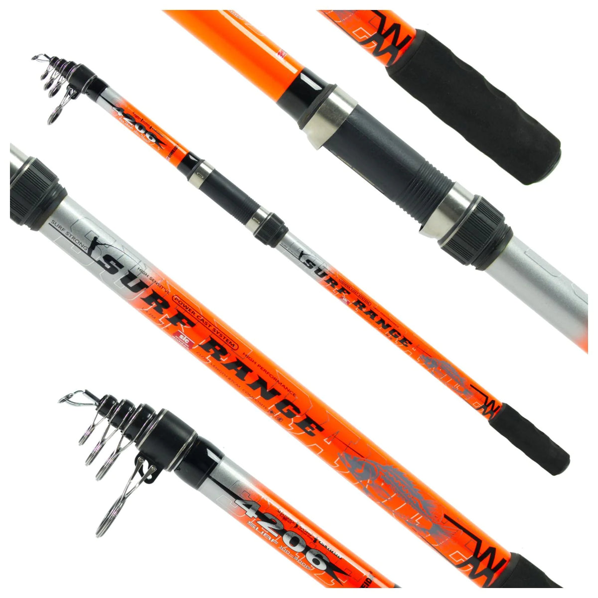 Jūras makšķerkāts Siweida Range Tele Surf 4,2m 100-300g