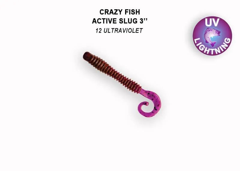 Silikona mānekļi Crazy Fish ACTIVE SLUG 3"