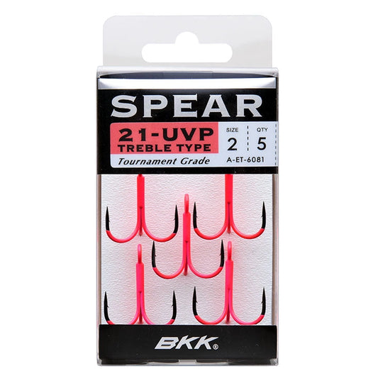 Trīsžubura āķi BKK Spear-21 Treble UVP Pink
