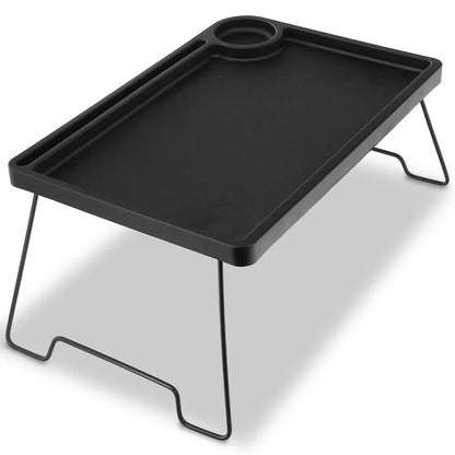 Galds Angling Pursuits Large Quick Folding Plastic Bivvy Table ar krūžu turētāju