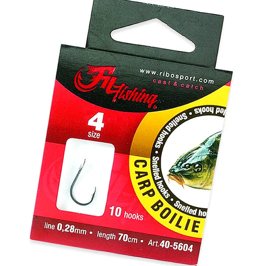 Āķi ar pavadu FIL FISHING SNELLED CARP BOILIE