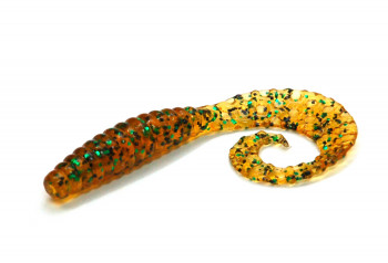 Bait Breath FD Curly Grub 2.5" #Ur24 Pumpkin/green